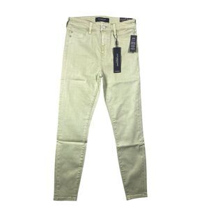 Liverpool Womens High-Rise Ankle Skinny Jeans Olive‎ Green Stretch Size 2/26 NWT